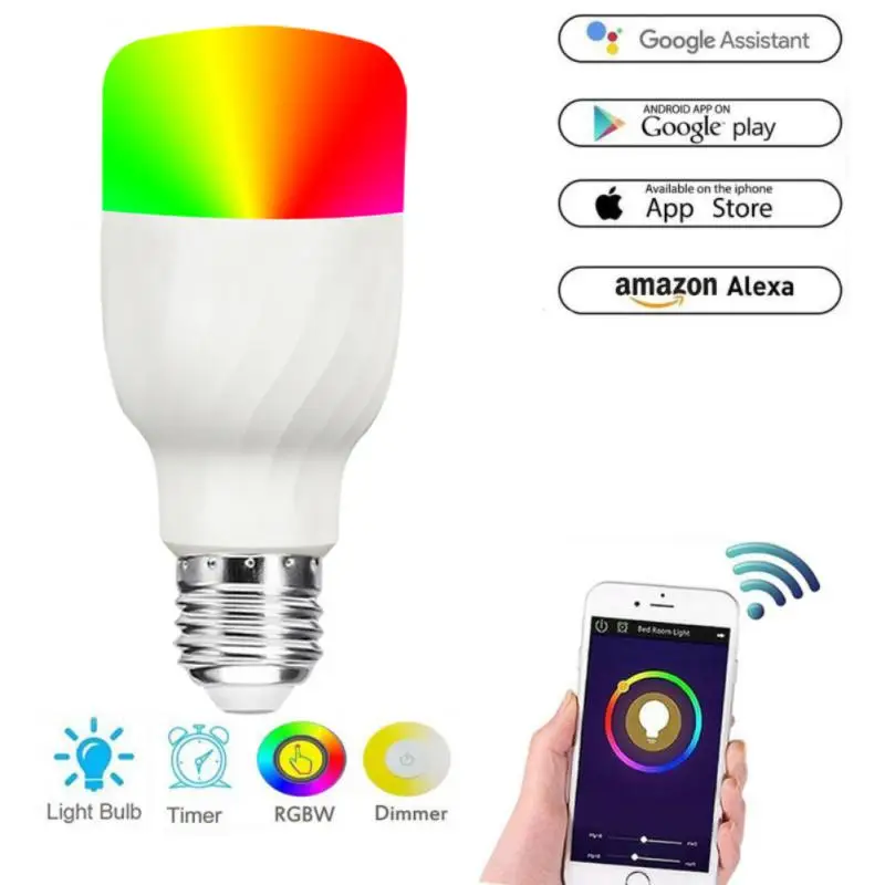 2018 Blue11W E27 RGBW led light WIFI bulb smart lighting lamp color change dimmable AC85-265V for home hotel
2018 Blue11W E27 RGBW led light WIFI bulb smart lighting lamp color change dimmable AC85-265V for home hotel