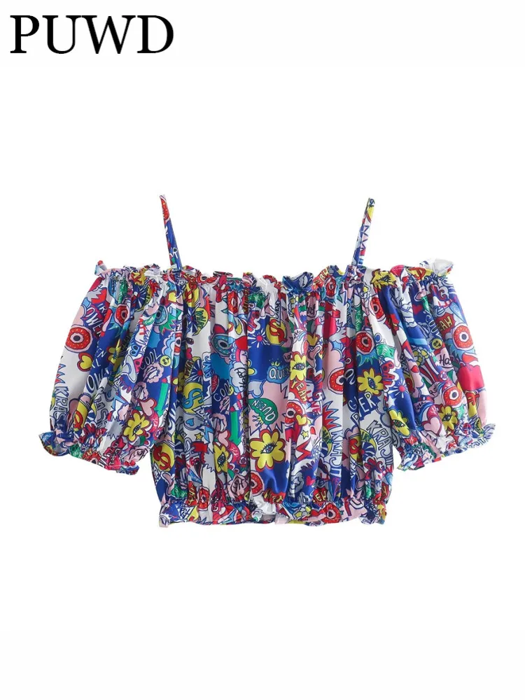 Женская винтажная блузка на бретелях, с принтом
Женская винтажная блузка на бретелях, с принтом