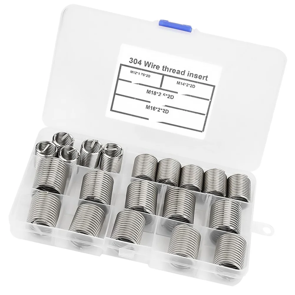 20pcs Screw Thread Repair Covers Stainless Steel Fastening Steel Wire Thread Repair Kit for Home Store (Silver)
20pcs Screw Thread Repair Covers Stainless Steel Fastening Steel Wire Thread Repair Kit for Home Store (Silver)