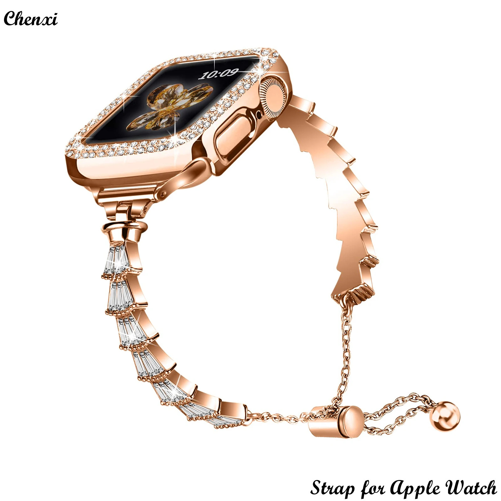 Luxury metal strap for Apple watch bracelet chain+case for iwatch38mm40mm41mm42mm44mm45mm49mm Half pack case for iwatch Ultra
Luxury metal strap for Apple watch bracelet chain+case for iwatch38mm40mm41mm42mm44mm45mm49mm Half pack case for iwatch Ultra