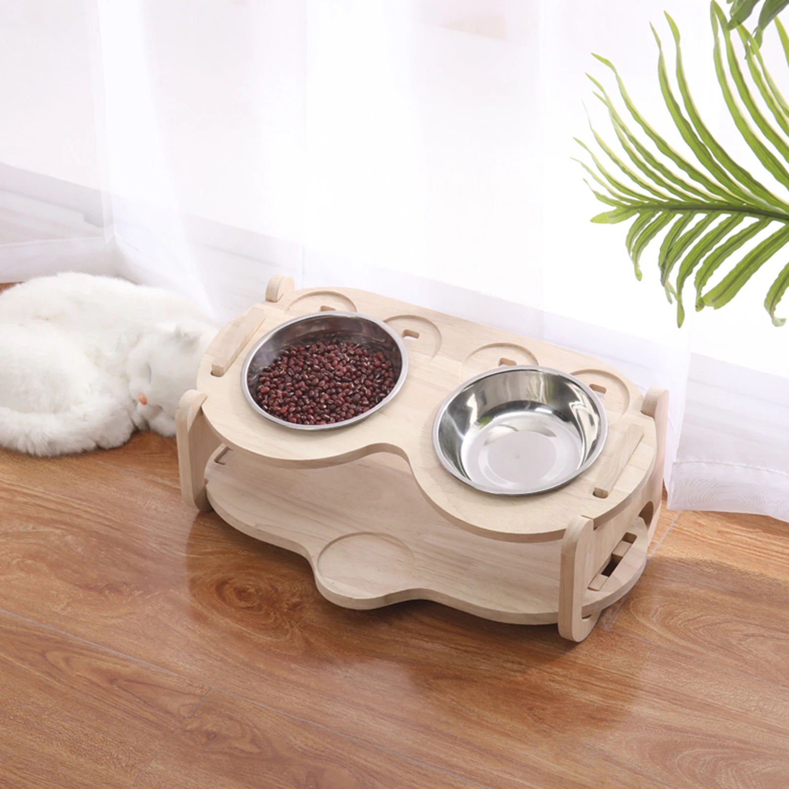 Pet Cat Dog Bowl Raised Stand Folding Elevated Feeder For Small Dogs Cats Wooden Feeding Dish Rack Spine Protection Pet Supplies
Pet Cat Dog Bowl Raised Stand Folding Elevated Feeder For Small Dogs Cats Wooden Feeding Dish Rack Spine Protection Pet Supplies