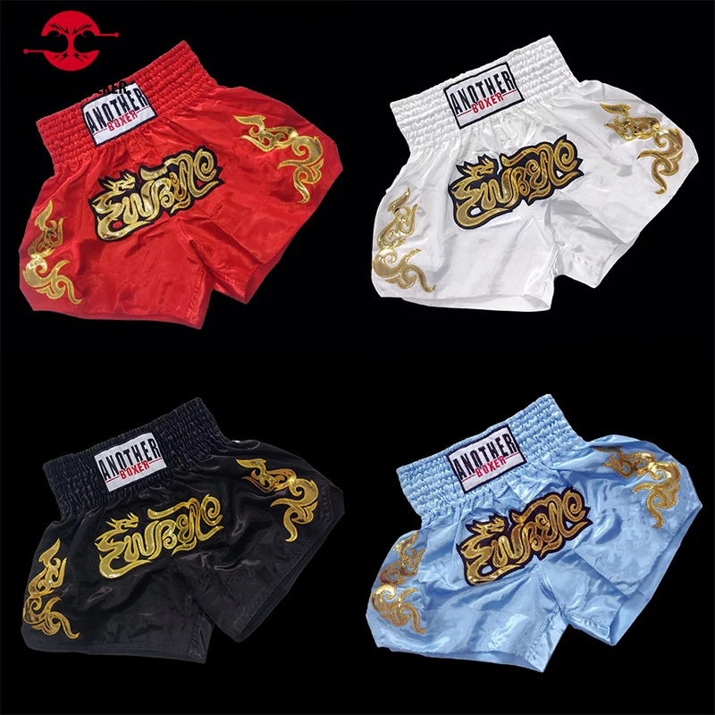 Muay Thai Shorts Men Women Newest Solid MMA Shorts Kids Gold Embroidery Breathable Sports Fight Kickboxing Boxing Training Pants
Muay Thai Shorts Men Women Newest Solid MMA Shorts Kids Gold Embroidery Breathable Sports Fight Kickboxing Boxing Training Pants