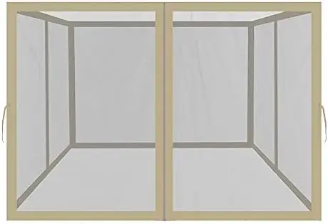 10x10 сменная противомоскитная сетка для беседки, 4-панельные сетчатые стены для внутреннего дворика с молниями (бежевый)
10x10 сменная противомоскитная сетка для беседки, 4-панельные сетчатые стены для внутреннего дворика с молниями (бежевый)