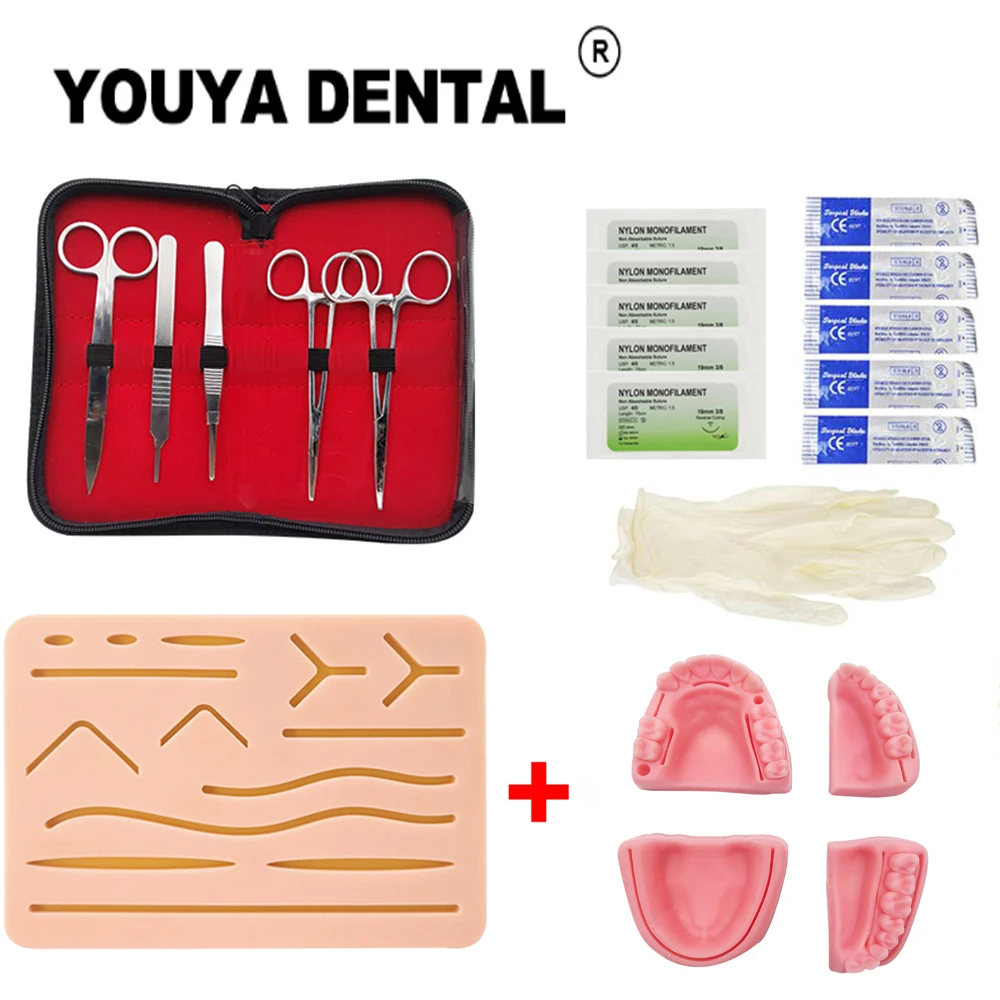 Suture Simulation Training Kit Teaching Demonstrations Study Suture Practice Training Pad Needle Scissors
Suture Simulation Training Kit Teaching Demonstrations Study Suture Practice Training Pad Needle Scissors