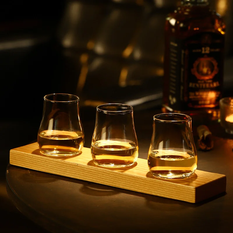 Classical Whisky Tasting Cup With Wooden Tray Set Small Tulip Liquor Shot Glasses Crystal Whiskey Tumbler Cognac Brandy Snifter
Classical Whisky Tasting Cup With Wooden Tray Set Small Tulip Liquor Shot Glasses Crystal Whiskey Tumbler Cognac Brandy Snifter