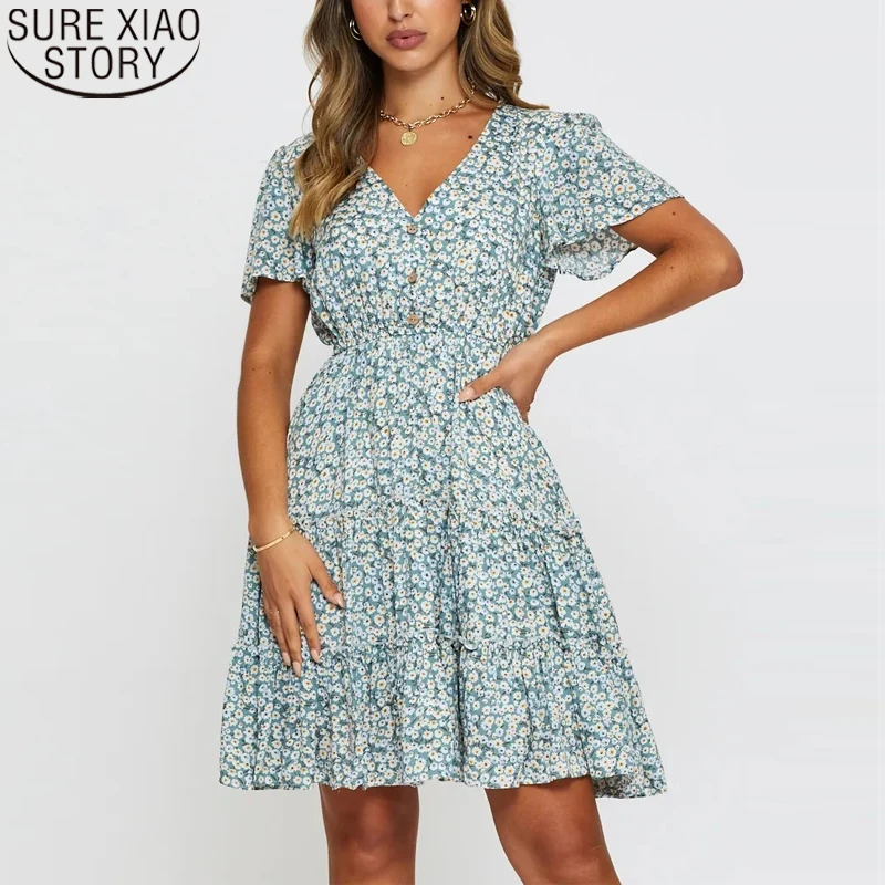 Женское ТРАПЕЦИЕВИДНОЕ ПЛАТЬЕ на пуговицах, Повседневное платье с цветочным принтом, коротким рукавом и V-образным вырезом, Платье До Колен...
Женское ТРАПЕЦИЕВИДНОЕ ПЛАТЬЕ на пуговицах, Повседневное платье с цветочным принтом, коротким рукавом и V-образным вырезом, Платье До Колен...