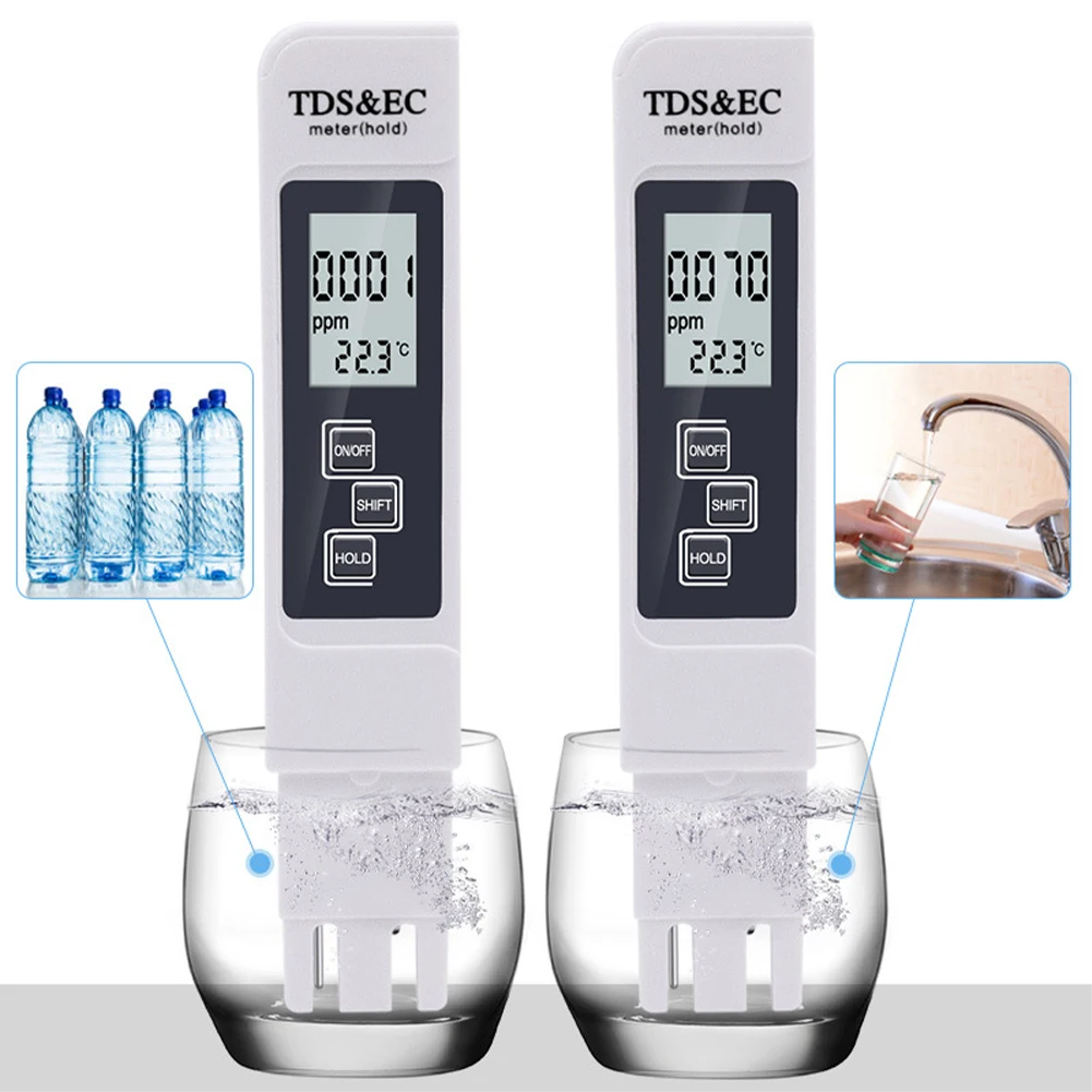 Water TDS Meter Water Quality Tester 3 In 1 TDS EC Temperature Meter Digital LCD Water Testing Pen for Aquariums Swimming Pools
Water TDS Meter Water Quality Tester 3 In 1 TDS EC Temperature Meter Digital LCD Water Testing Pen for Aquariums Swimming Pools