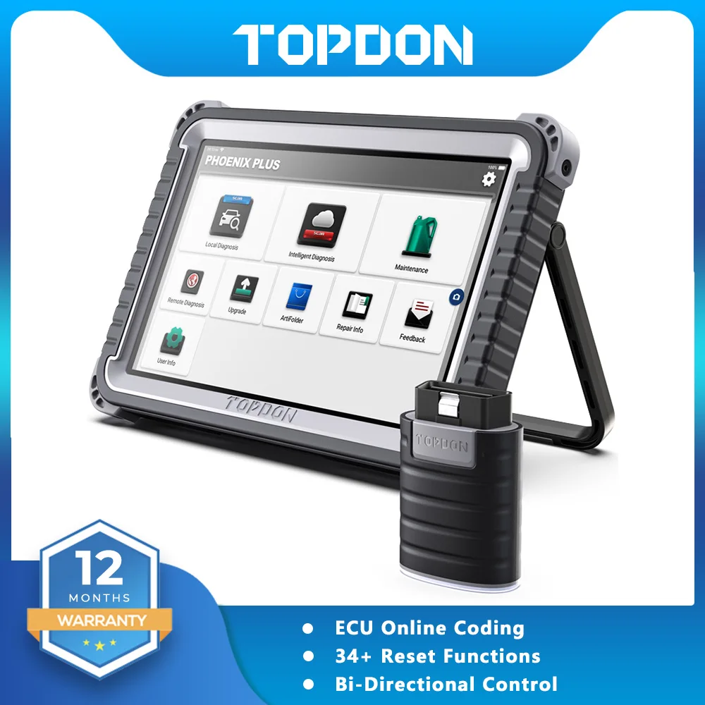 

Topdon Phoenix Plus OBD2 Car Scanner VAG All System Auto Diagnostic Tools Professional Code Reader ECU Coding Automotive Scan