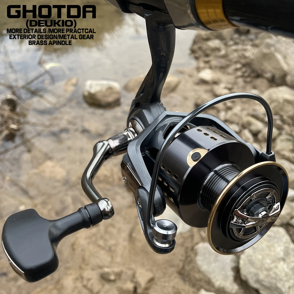 Spinning Fishing Reel DA 2000-7000 15kg Power 5.2:1/4.9:1 Gear Ratio Metal Spool Saltwater Wheel Metal Rocker
Spinning Fishing Reel DA 2000-7000 15kg Power 5.2:1/4.9:1 Gear Ratio Metal Spool Saltwater Wheel Metal Rocker