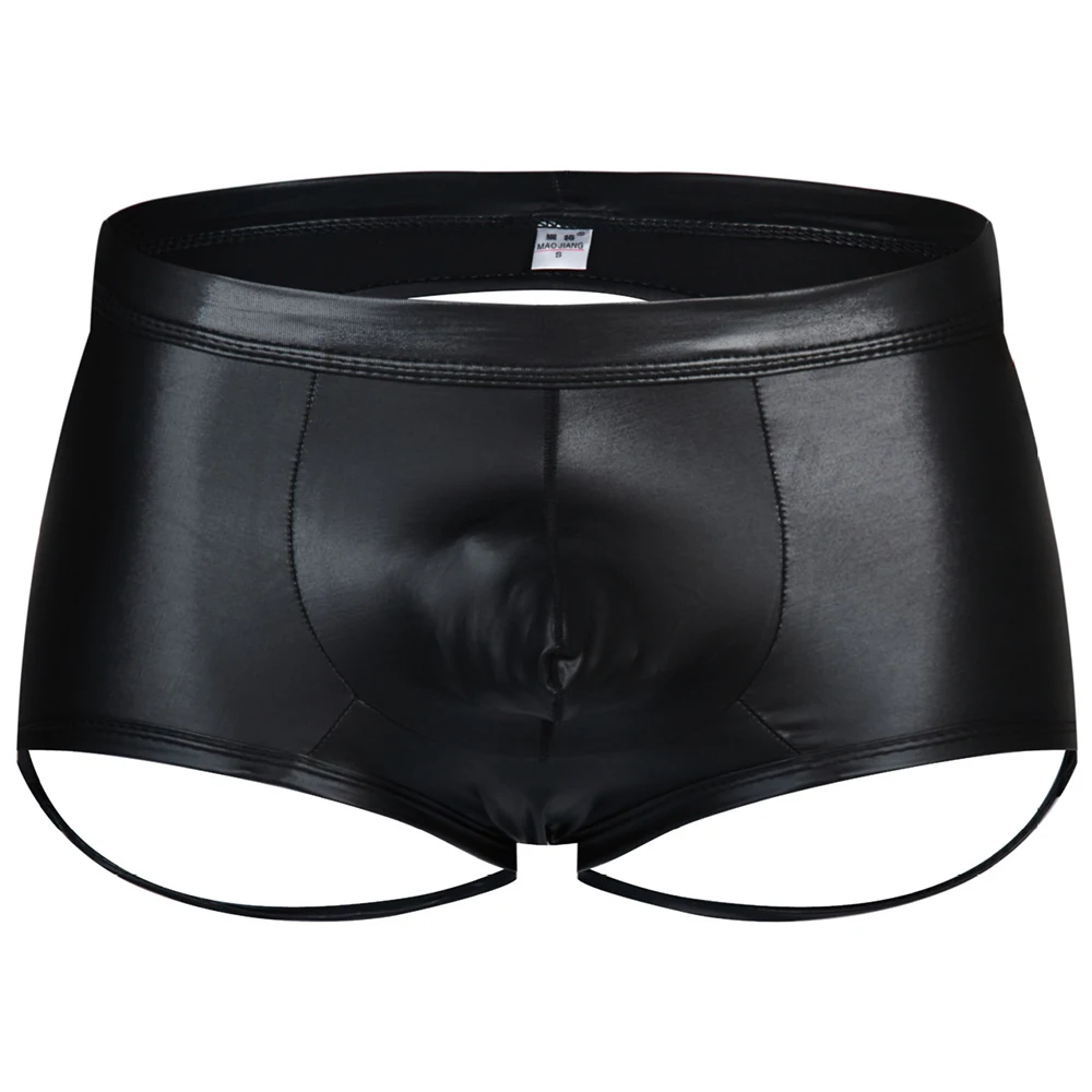 Mens Open Butt Panties PU Leather Backless Boxer Briefs Male Convex Pouch Underpants Jock Strap Temptation Underwear Black S-XL
Mens Open Butt Panties PU Leather Backless Boxer Briefs Male Convex Pouch Underpants Jock Strap Temptation Underwear Black S-XL