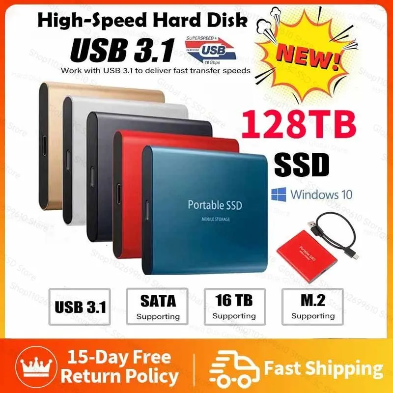SSD External Flash Drive Type-C USB3.1 2TB 4TB 8TB SSD Drive Portable 128TB Mini Slim High Speed Transfer External Flash Device
SSD External Flash Drive Type-C USB3.1 2TB 4TB 8TB SSD Drive Portable 128TB Mini Slim High Speed Transfer External Flash Device
