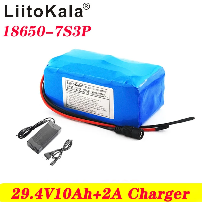 LiitoKala 24v 10ah 18650 3400mah 7S3P battery pack 15A BMS 250w 29.4V 10000mAh battery pack for wheelchair motor electric power
LiitoKala 24v 10ah 18650 3400mah 7S3P battery pack 15A BMS 250w 29.4V 10000mAh battery pack for wheelchair motor electric power