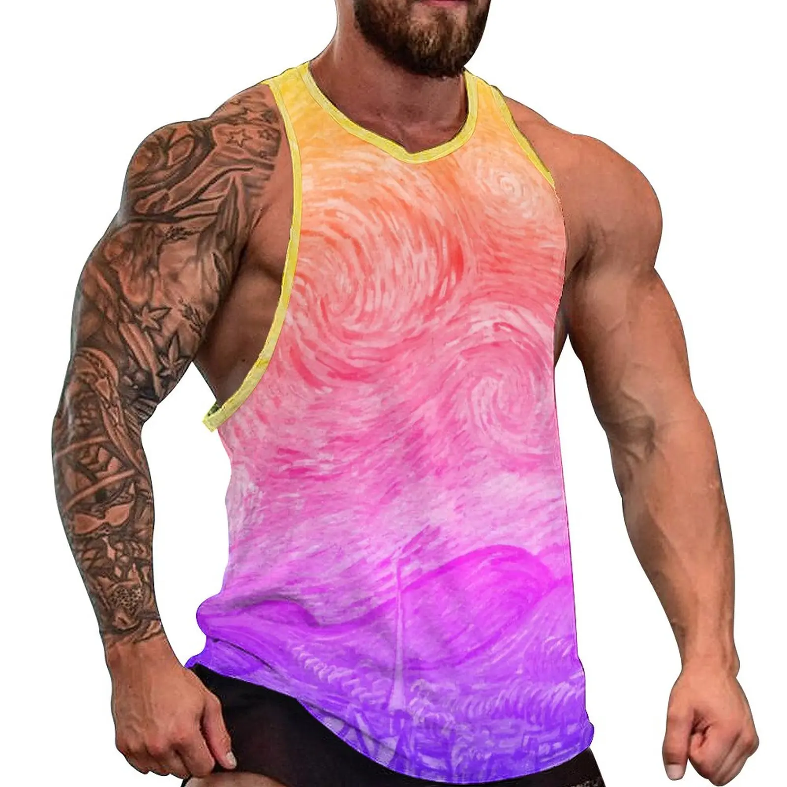 The Starry Night Tank Top Man Abstract Ombre Print Sportswear Tops Summer Gym Graphic Sleeveless Shirts Plus Size
The Starry Night Tank Top Man Abstract Ombre Print Sportswear Tops Summer Gym Graphic Sleeveless Shirts Plus Size
