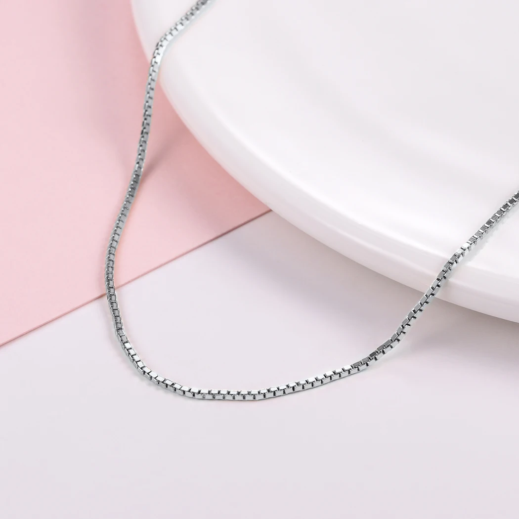 U7 Real 925 Sterling Silver Box Chain Link Necklace for Women 1mm 16/18 Inches Thin Dainty Choker Jewelry Accessories
U7 Real 925 Sterling Silver Box Chain Link Necklace for Women 1mm 16/18 Inches Thin Dainty Choker Jewelry Accessories