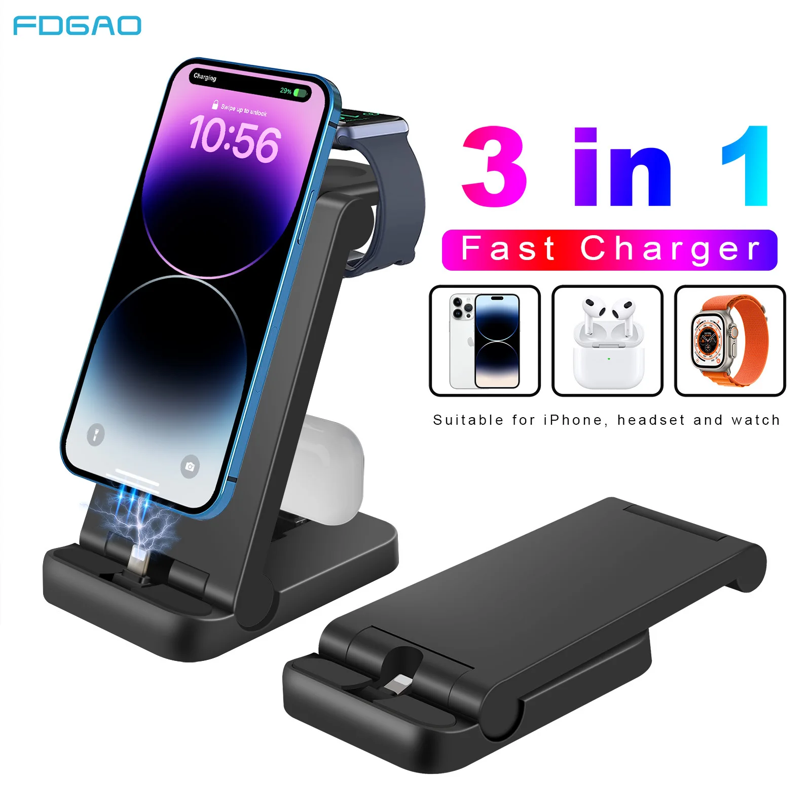 Wireless Charger 3 in 1 18W Fast Foldable Charging Station Stand for iPhone 14 13 12 11 XS XR X 8 Apple Watch 8 7 SE Airpods Pro
Wireless Charger 3 in 1 18W Fast Foldable Charging Station Stand for iPhone 14 13 12 11 XS XR X 8 Apple Watch 8 7 SE Airpods Pro