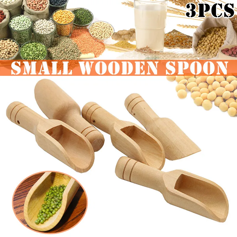 3 Pcs Wooden Small Scoop Salt Sugar Coffee Spoon Mini Kitchen Cooking Tool 66cy
3 Pcs Wooden Small Scoop Salt Sugar Coffee Spoon Mini Kitchen Cooking Tool 66cy