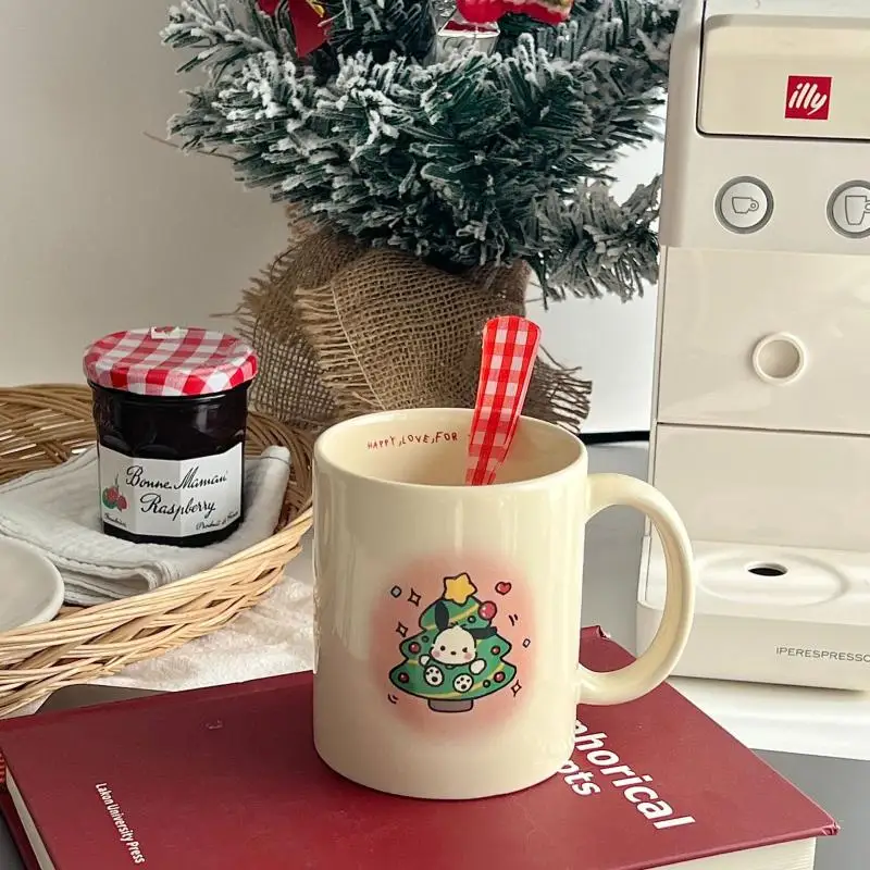 Sanrio Pachacco Christmas Ceramic Coffee Cup Office Mug with Saucer Breakfast Milk Juice Tea Handle Cup Gift Microwave Safe
Sanrio Pachacco Christmas Ceramic Coffee Cup Office Mug with Saucer Breakfast Milk Juice Tea Handle Cup Gift Microwave Safe