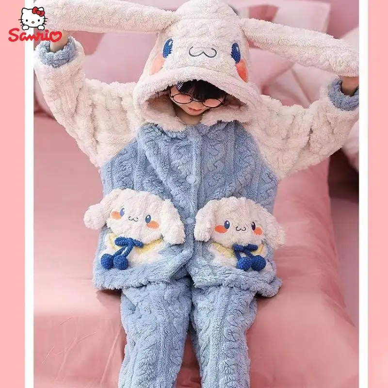 Оригинальная Пижама Cinnamoroll Linabell для девочек, мультяшная зимняя фланелевая Детская Пижама Sanrio, комплект домашней одежды для студентов, подарок для девочек
Оригинальная Пижама Cinnamoroll Linabell для девочек, мультяшная зимняя фланелевая Детская Пижама Sanrio, комплект домашней одежды для студентов, подарок для девочек