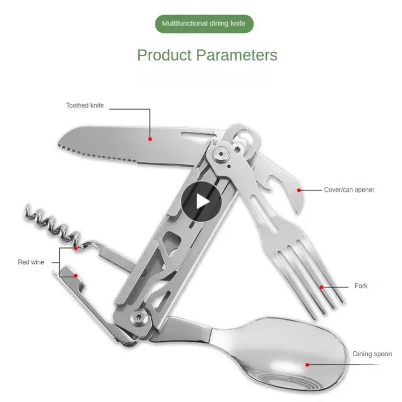 Durable Folding Cutlery Disassembly Camping Fork Spoon Cutter Folding Knife Multitool Picnic Camping Cutlery Camping Supplies
Durable Folding Cutlery Disassembly Camping Fork Spoon Cutter Folding Knife Multitool Picnic Camping Cutlery Camping Supplies