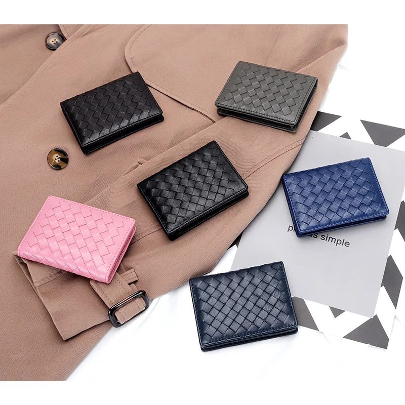 Luxurious Hand Made Soft Sheep Skin Knitting Card Wallets 100% Genuine Leather Hot Brand Business Card Holders Unisex Card Case
Luxurious Hand Made Soft Sheep Skin Knitting Card Wallets 100% Genuine Leather Hot Brand Business Card Holders Unisex Card Case