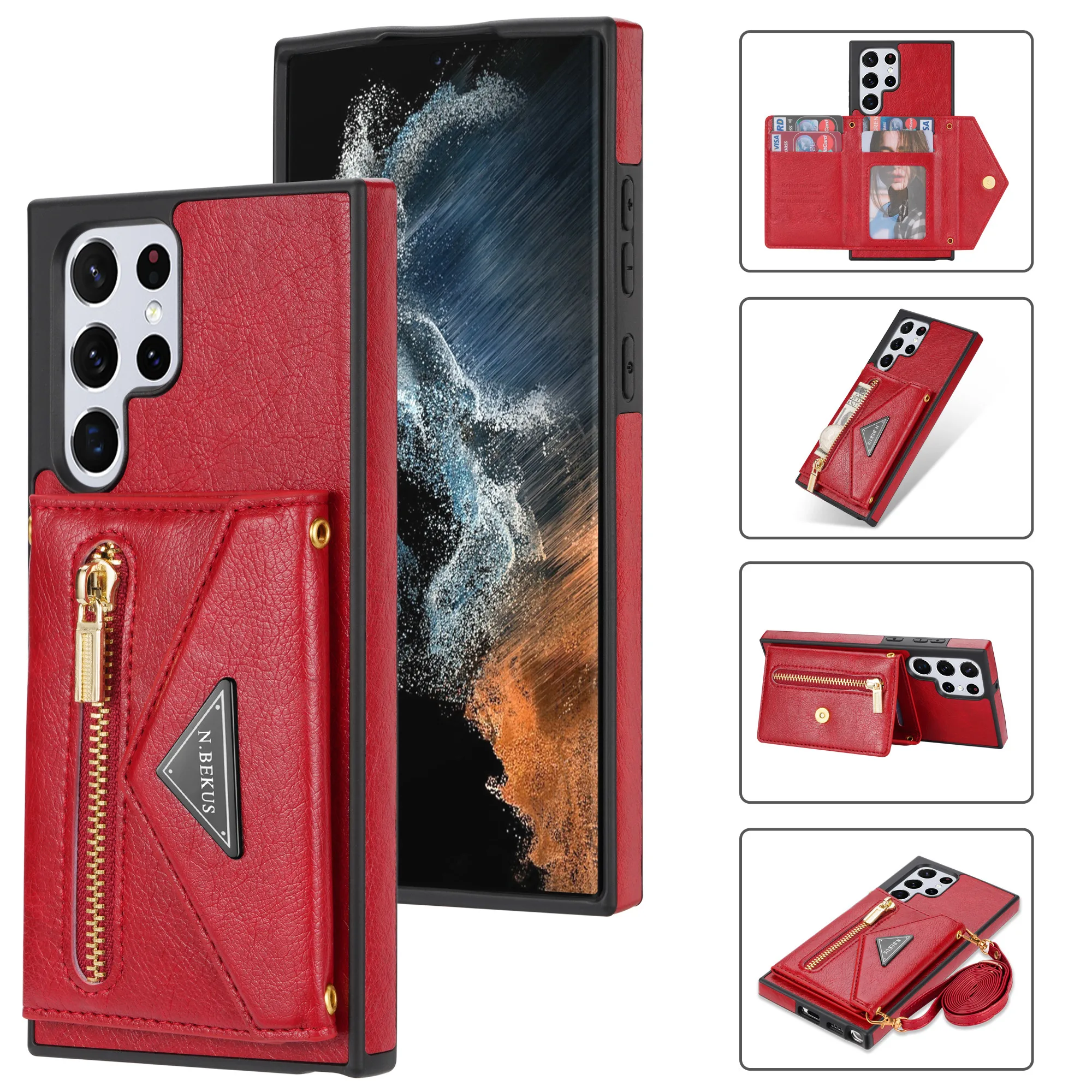 Lanyard Zipper Wallet Phone Case For Samsung galaxy s20 s21ultra s22+ S20FE s21FE Leather Purse Card Holder Cover Coque
Lanyard Zipper Wallet Phone Case For Samsung galaxy s20 s21ultra s22+ S20FE s21FE Leather Purse Card Holder Cover Coque