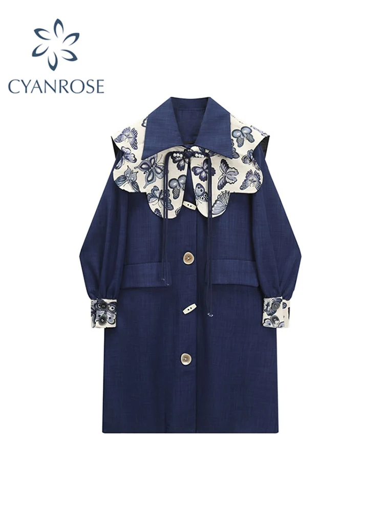 Vintage Patchwork Contrast Color Bow Lapel Collar Women Long Trench Coat Fall Winter Korean Single Breasted Casual Windbreaker
Vintage Patchwork Contrast Color Bow Lapel Collar Women Long Trench Coat Fall Winter Korean Single Breasted Casual Windbreaker