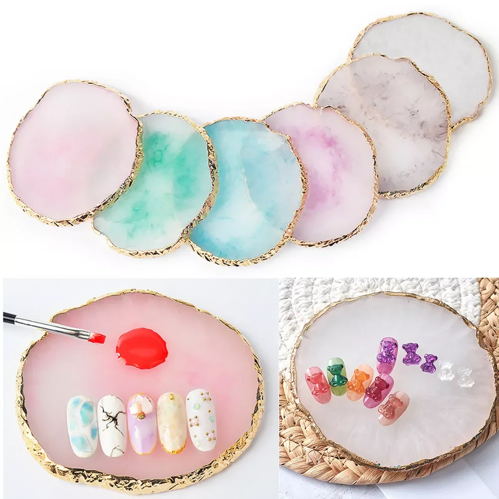 1PC Round Resin Agate Stone Nail Color Palette Gel Polish Pallet Mixing Drawing Paint Plate Pad Manicure Nail Trays Decorative
1PC Round Resin Agate Stone Nail Color Palette Gel Polish Pallet Mixing Drawing Paint Plate Pad Manicure Nail Trays Decorative