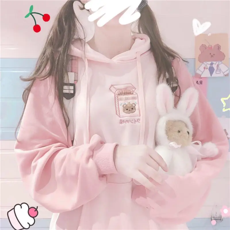 Winter 2021 Fashion Long Sleeve Cute Tops Women Korean Style Sweatshirt Kawaii Hoodies Soft Girls Plus Velvet Warm Pullovers New
Winter 2021 Fashion Long Sleeve Cute Tops Women Korean Style Sweatshirt Kawaii Hoodies Soft Girls Plus Velvet Warm Pullovers New