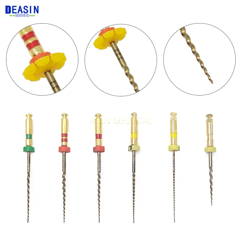 6 pcs Dental File Root Canal Gold Endo Rotary Super Files Endodontic Files Nickel Titainium Dentist for Eighteeth E-FLEX
6 pcs Dental File Root Canal Gold Endo Rotary Super Files Endodontic Files Nickel Titainium Dentist for Eighteeth E-FLEX
