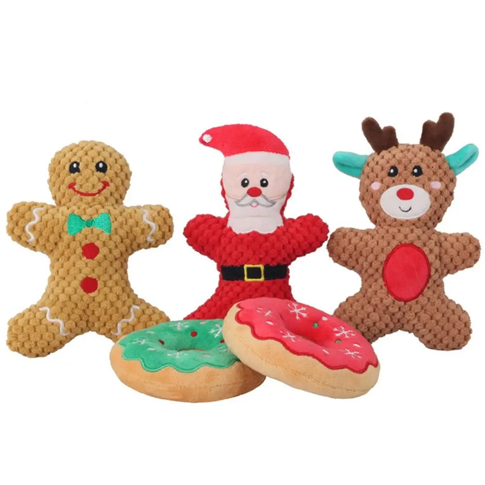 Cartoon Donut Molar Bite Interactive Cotton Ropes Knot Noise Chewing Toy Pets Dog Toys Santa Elk Gingerbread Man
Cartoon Donut Molar Bite Interactive Cotton Ropes Knot Noise Chewing Toy Pets Dog Toys Santa Elk Gingerbread Man