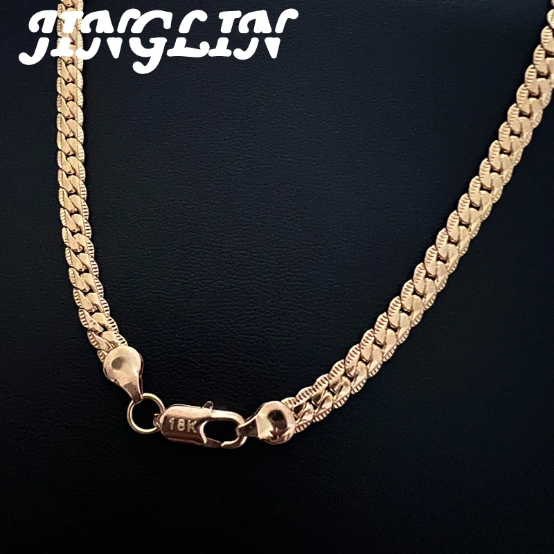 JINGLIN 925 Sterling Silver 18K Gold/Silver 8/18/20/22/24 Inch Side Chain Necklace For Women Men Fashion Wedding Jewelry Gifts 
JINGLIN 925 Sterling Silver 18K Gold/Silver 8/18/20/22/24 Inch Side Chain Necklace For Women Men Fashion Wedding Jewelry Gifts