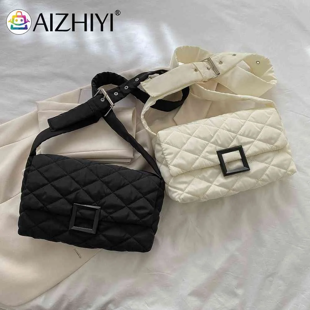 Flap Women Crossbody Bag Soft Quilted Ladies Shoulder Bags Nylon 2022 Winter Buckle Cotton Wide Belt Casual for Street Shopping
Flap Women Crossbody Bag Soft Quilted Ladies Shoulder Bags Nylon 2022 Winter Buckle Cotton Wide Belt Casual for Street Shopping