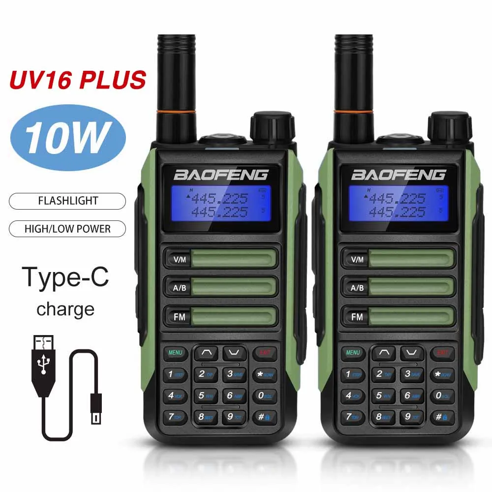 Рация Baofeng UV-16 Plus высокой мощности, профессиональная Портативная радиостанция большого радиуса действия, два диапазона, приемопередатчик, 2 шт./Лот, 10 Вт
Рация Baofeng UV-16 Plus высокой мощности, профессиональная Портативная радиостанция большого радиуса действия, два диапазона, приемопередатчик, 2 шт./Лот, 10 Вт
