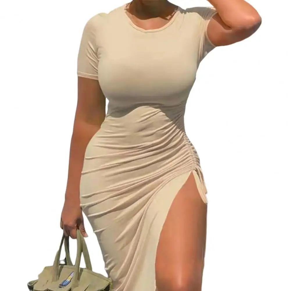 Sexy Skinny Dress Fashion Lady Sheath Dress Bodycon O Neck Pleated Drawstring Sheath Dress Clubwear Vintage Ruched Party Vestido
Sexy Skinny Dress Fashion Lady Sheath Dress Bodycon O Neck Pleated Drawstring Sheath Dress Clubwear Vintage Ruched Party Vestido