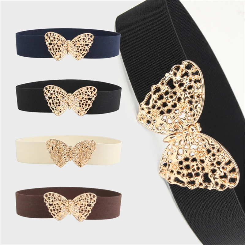 Butterfly Hollow Buckle Black Elastic Ladies'belts Waist Decorative Multiple Dimensions Large size Girdle For Women Dress Shirt
Butterfly Hollow Buckle Black Elastic Ladies'belts Waist Decorative Multiple Dimensions Large size Girdle For Women Dress Shirt