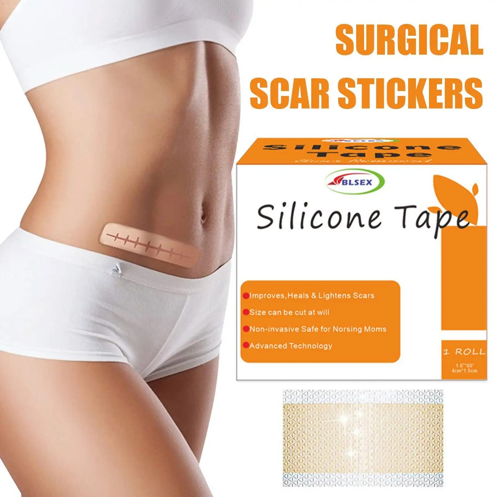 Efficient Surgery Scar Removal Silicone Gel Tape Sticker Sheet Therapy Patch for Acne Trauma Burn Scar Skin Treatment
Efficient Surgery Scar Removal Silicone Gel Tape Sticker Sheet Therapy Patch for Acne Trauma Burn Scar Skin Treatment