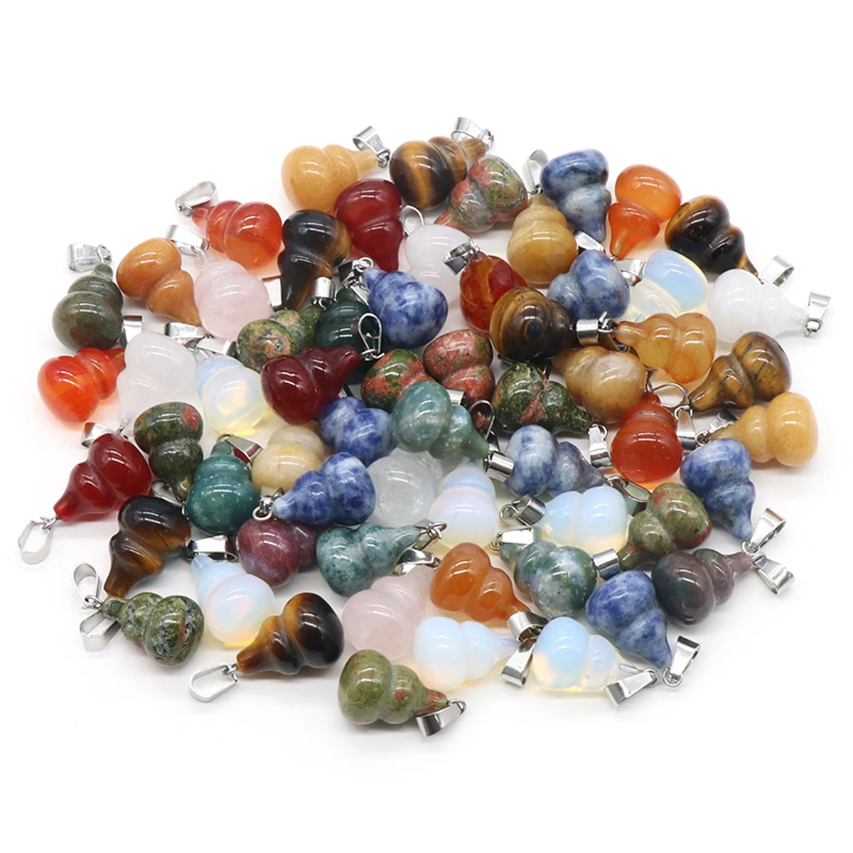 Mini Gourd Rose Quartz Agate Polished Gemstone Crystals Charms Natural Stone Pendant for Jewelry Making Necklace Earrings 2PC
Mini Gourd Rose Quartz Agate Polished Gemstone Crystals Charms Natural Stone Pendant for Jewelry Making Necklace Earrings 2PC