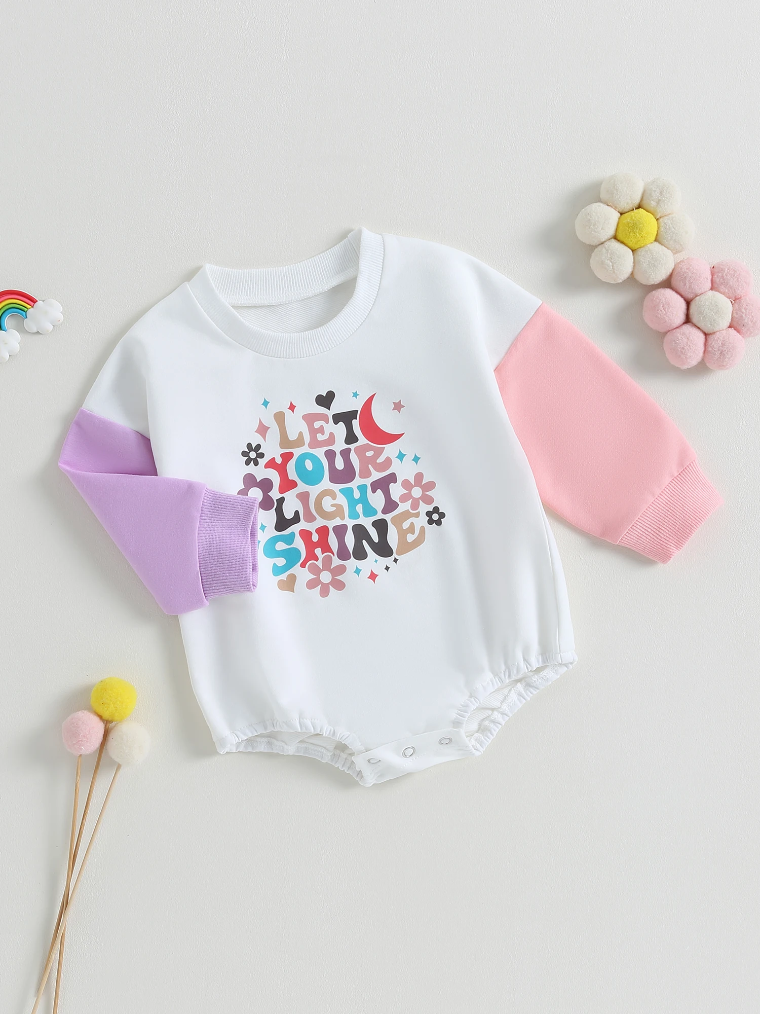 Baby Girl Autumn Clothes Long Sleeve Crewneck Romper Color Block Bodysuit and Oversized Sweater Tops for Newborns
Baby Girl Autumn Clothes Long Sleeve Crewneck Romper Color Block Bodysuit and Oversized Sweater Tops for Newborns
