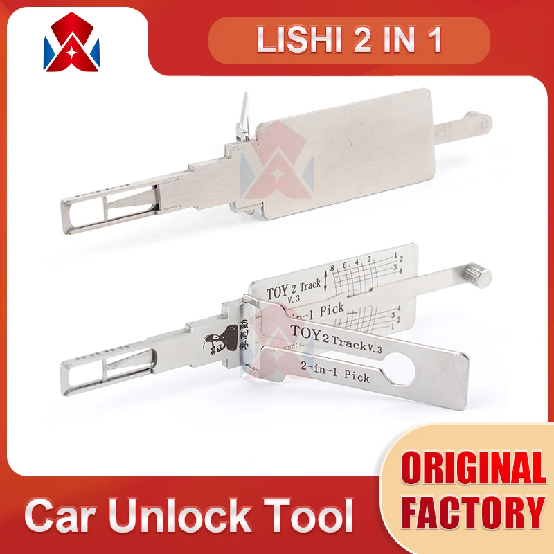 

Original Lishi 2 in 1 Pick Tool TOY2 TOY38R TOY40 TOY43 TOY43AT TOY43R Decoder for Car Locks Locksmith Repairing Tools