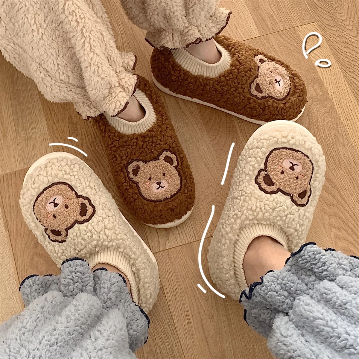 Winter Warm Cartoon Bear Slippers with Heel for Women Girls Fluffy Fuzzy Animals Slippers Funny Shoes
Winter Warm Cartoon Bear Slippers with Heel for Women Girls Fluffy Fuzzy Animals Slippers Funny Shoes
