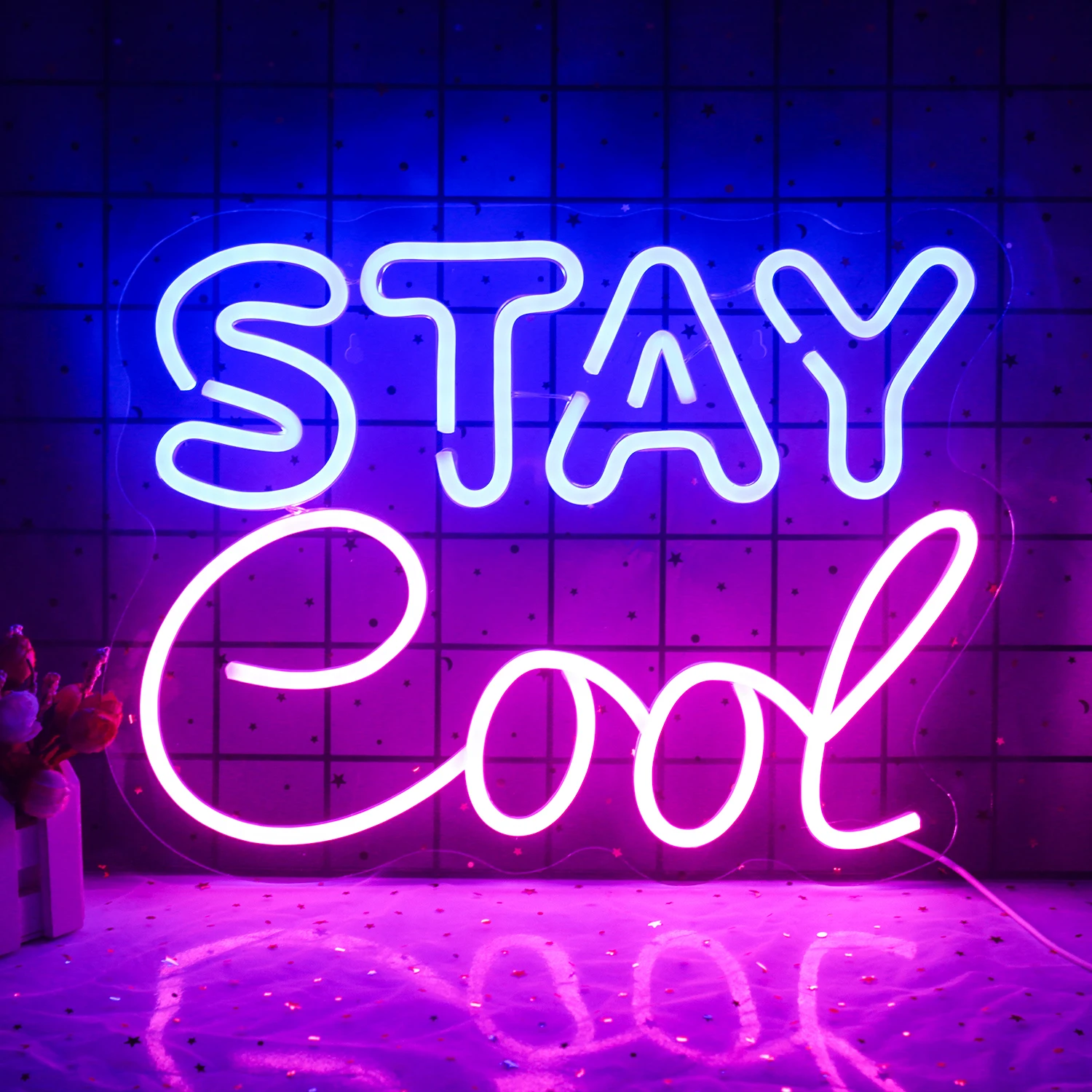 Неоновая вывеска Stay Cool, атмосфера освещения, свадьба, питание от USB, акрилосветодиодный настенная бара, декор для вечеринки, красивый подаро...
Неоновая вывеска Stay Cool, атмосфера освещения, свадьба, питание от USB, акрилосветодиодный настенная бара, декор для вечеринки, красивый подаро...