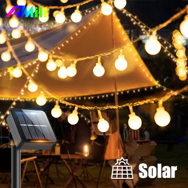 Christmas Solar String Lights Outdoor LED Crystal Globe Lights Waterproof Fairy Light Garden Camping Party Wedding Light Decor
Christmas Solar String Lights Outdoor LED Crystal Globe Lights Waterproof Fairy Light Garden Camping Party Wedding Light Decor
