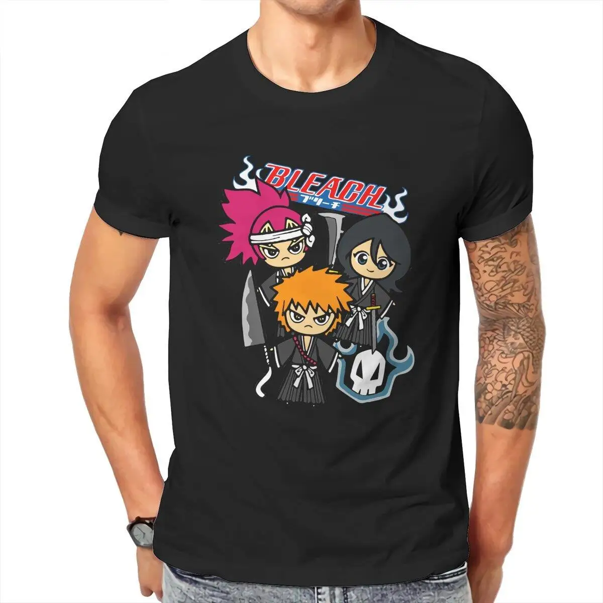 Men T-Shirts Cute Bleach Anime Hipster Cotton Tees Short Sleeve Kurosaki Ichigo Renji Cartoon T Shirts O Neck Tops 6XL
Men T-Shirts Cute Bleach Anime Hipster Cotton Tees Short Sleeve Kurosaki Ichigo Renji Cartoon T Shirts O Neck Tops 6XL