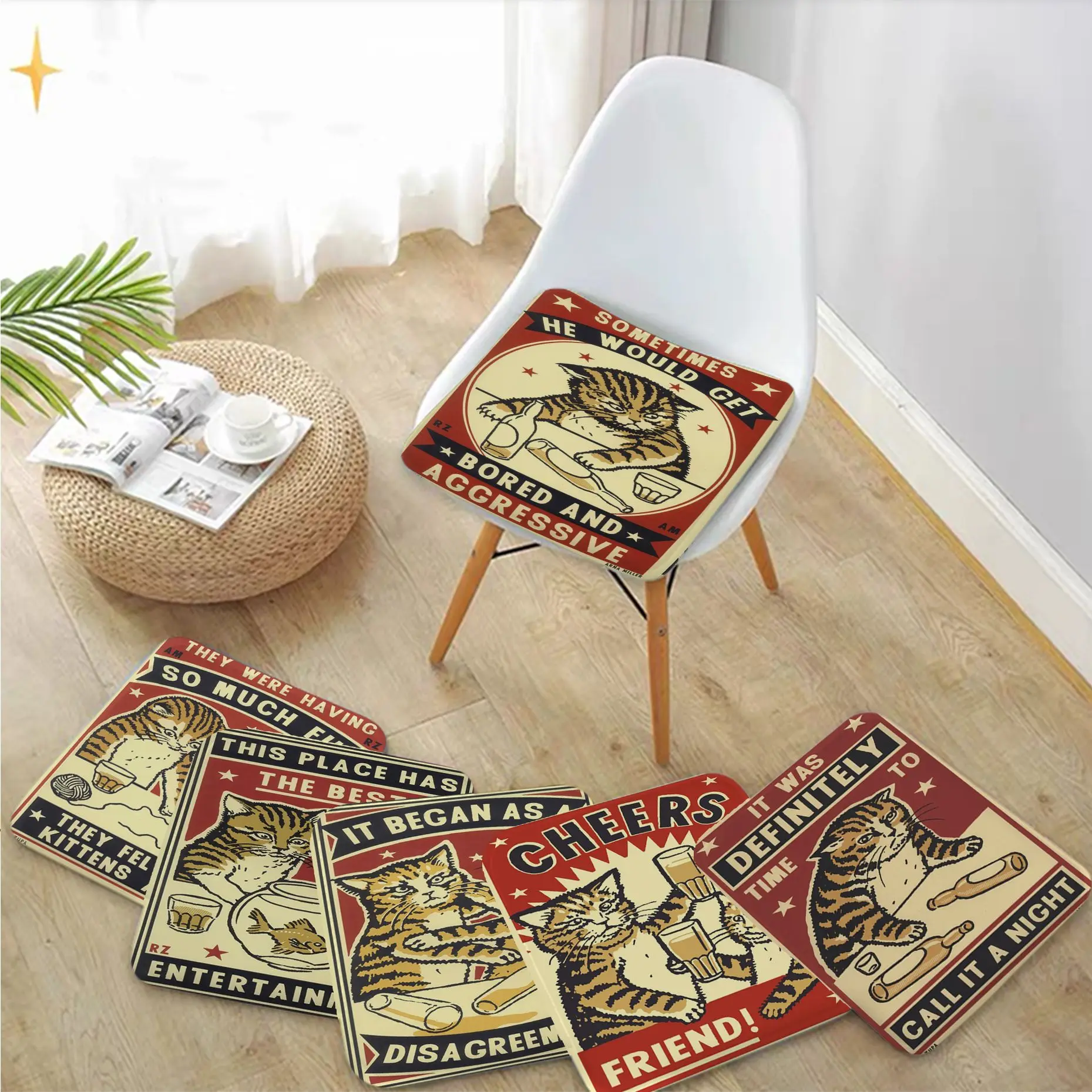 Drunk Dinner Pet Cat European Dining Chair Cushion Circular Decoration Seat For Office Desk Stool Seat Mat
Drunk Dinner Pet Cat European Dining Chair Cushion Circular Decoration Seat For Office Desk Stool Seat Mat
