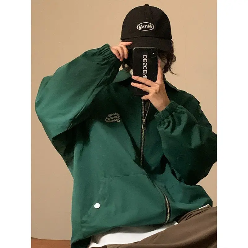 Deeptown Harajuku Vintage Women Green Jackets Oversized Japanese Style Streetwear Preppy Fashion Female Autumn Coat Basic Top BF 
Deeptown Harajuku Vintage Women Green Jackets Oversized Japanese Style Streetwear Preppy Fashion Female Autumn Coat Basic Top BF