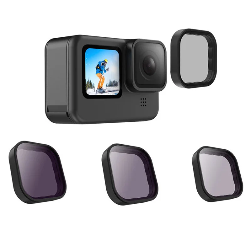 Sport Camera 4 Packs ND8 ND16 ND32 CPL Lens Filter Set for Gopro Hero 11 10 9 Black Action Camera Accessories Alloy Frame Lens
Sport Camera 4 Packs ND8 ND16 ND32 CPL Lens Filter Set for Gopro Hero 11 10 9 Black Action Camera Accessories Alloy Frame Lens