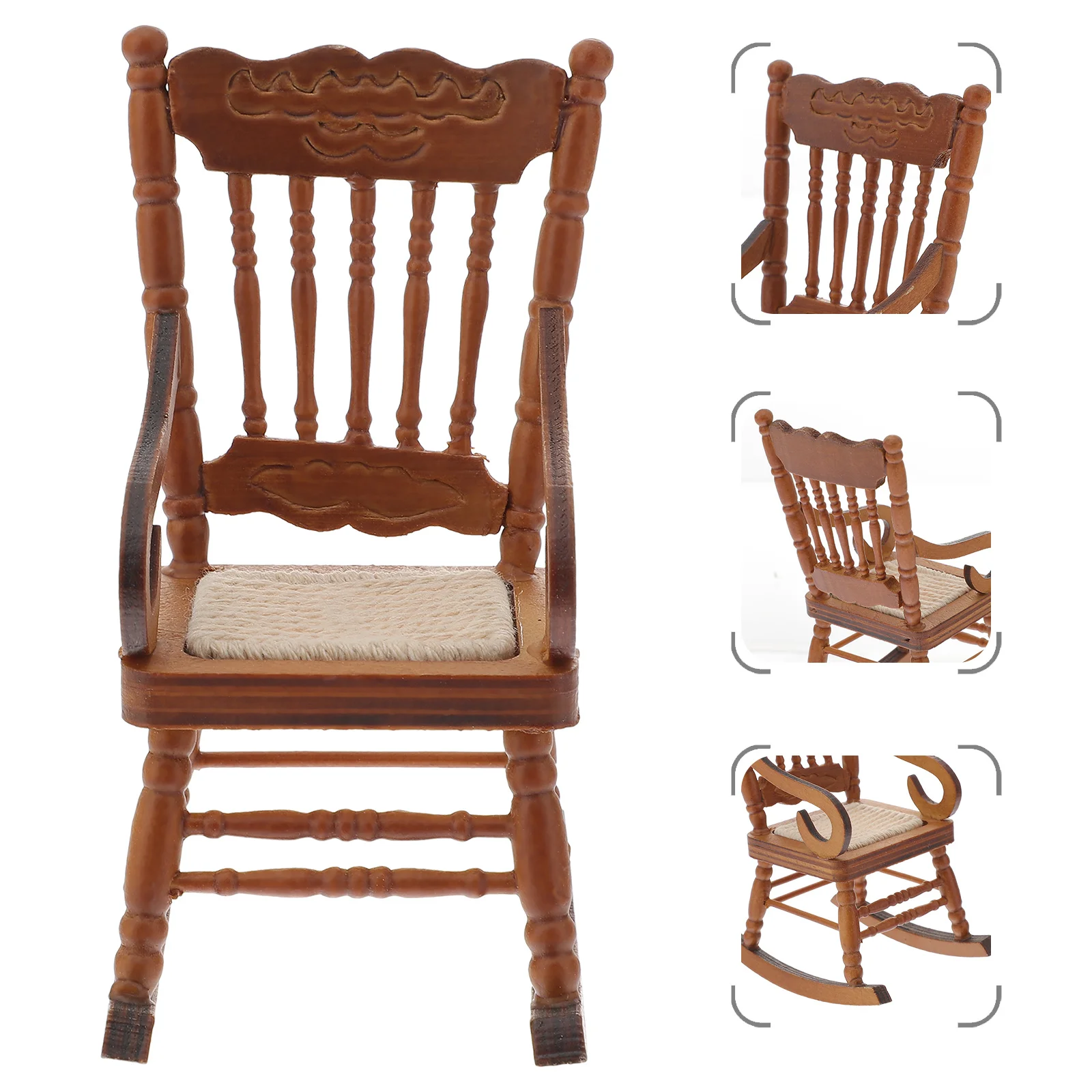 Miniture Decoration Dollhouse Chair Miniature Wooden Furniture Accessories Rocking Chairs
Miniture Decoration Dollhouse Chair Miniature Wooden Furniture Accessories Rocking Chairs