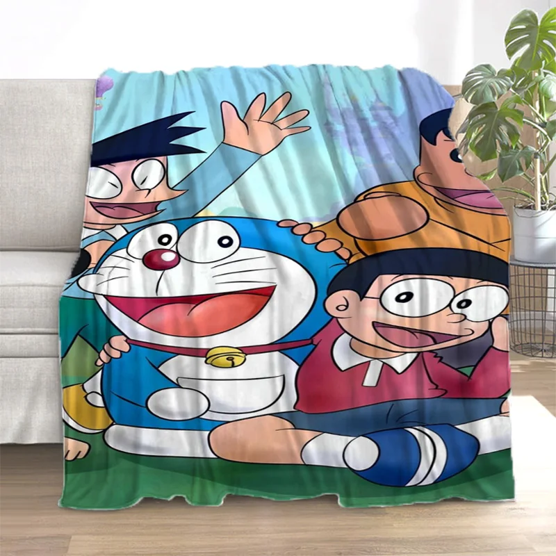 

Декоративные одеяла для дивана на зиму, летнее одеяло Doraemon, украшение для спальни, покрывало на кровать, пушистый мягкий флисовый ворс
