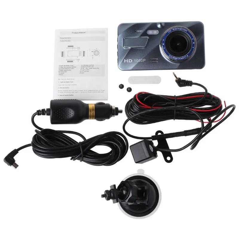 Dash Cam Dual Lens Car DVR Camera Full 1080P 4inch Touch IPS Front+Rear Night Vision Video Recorder Parking Monitor
Dash Cam Dual Lens Car DVR Camera Full 1080P 4inch Touch IPS Front+Rear Night Vision Video Recorder Parking Monitor