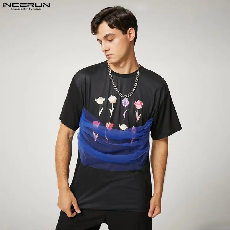 INCERUN Handsome Well Fitting Men Tops Stitching Printed Mesh O-Neck Camiseta Casual All-match Male Short-sleeved T-shirts S-5XL
INCERUN Handsome Well Fitting Men Tops Stitching Printed Mesh O-Neck Camiseta Casual All-match Male Short-sleeved T-shirts S-5XL